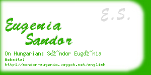 eugenia sandor business card